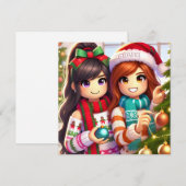 Robloxo's Teen Girls Preppy Christmas Kaart (Voorkant / Achterkant)