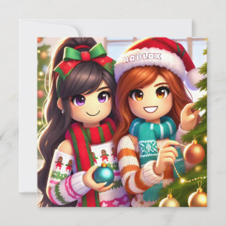 Robloxo's Teen Girls Preppy Christmas Kaart