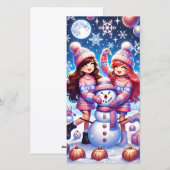 Robloxo's Teen Girls Preppy Flat Holiday Kaart (Voorkant / Achterkant)