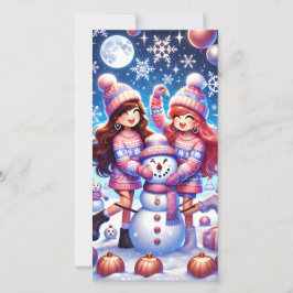 Robloxo's Teen Girls Preppy Flat Holiday Kaart