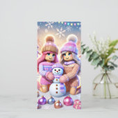 Robloxo's Teen Girls Preppy Flat Holiday Kaart (Staand voorkant)