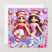 Robloxo's tienermeisjes  kerst Kaart (Voorkant / Achterkant)