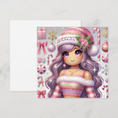 Robloxo's tienermeisjes  kerst Kaart (Voorkant / Achterkant)