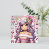 Robloxo's tienermeisjes  kerst Kaart (Staand voorkant)