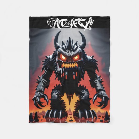 Robo-block Monster Blanket Fleece Deken (Voorkant)