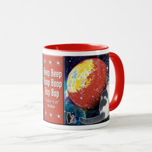Robo-Cat Hobo Mok (Voorkant rechts)