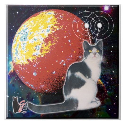 Robo-Cat Hobo Tegel Tegeltje (Voorkant)