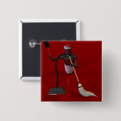 Robo Clean 2-Button Vierkante Button 5,1 Cm (Voorkant /achterkant)