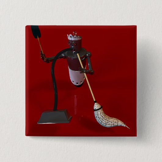 Robo Clean 2-Button Vierkante Button 5,1 Cm (Voorkant)