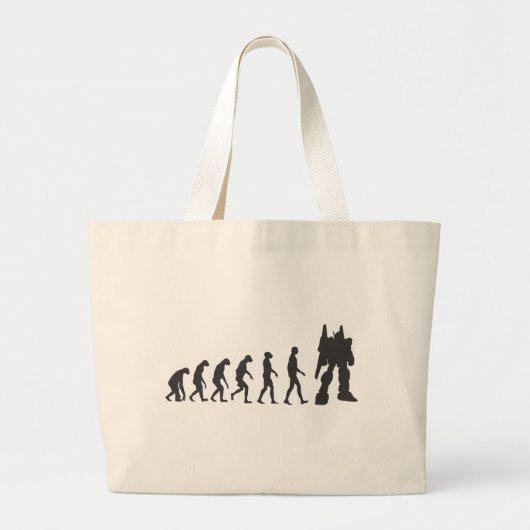 Robo-evolutie Grote Tote Bag (Voorkant)