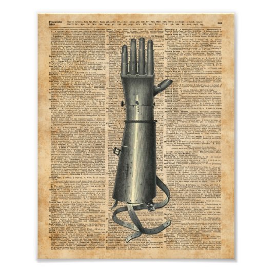 Robo Hand, Kunstmatige Arm Dictionary Art Foto Afdruk (Voorkant)