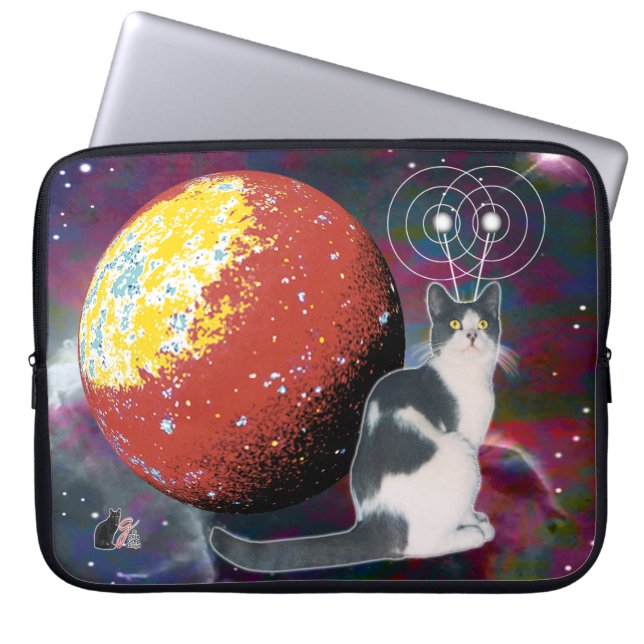 Robo-Kat Hobo Laptop Sleeve (Voorkant)