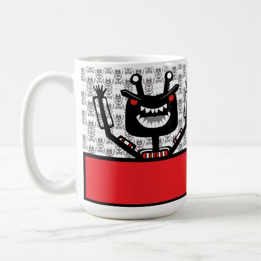 Robo Monster T-shirt Koffiemok (Links)
