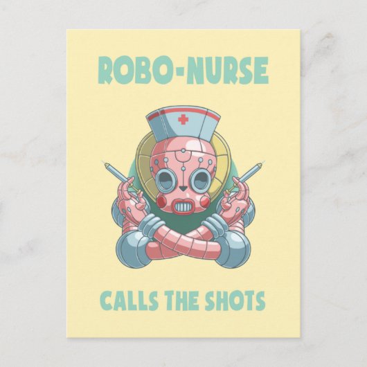 Robo-Nurse Briefkaart (Voorkant)