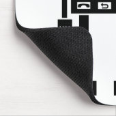 Robo Phone - Zwart op wit Muismat (Hoek)