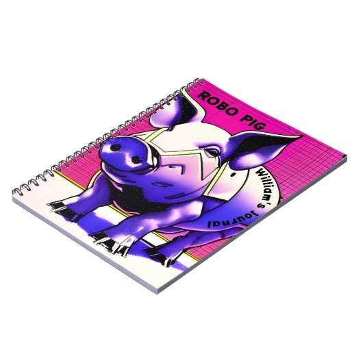 ROBO PIG Journal. bewerkbare tekst. Notitieboek (Linkerzijde)