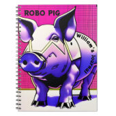 ROBO PIG Journal. bewerkbare tekst. Notitieboek (Voorkant)