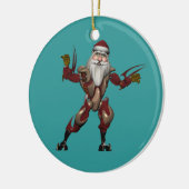 Robo Santa Keramisch Ornament (Links)