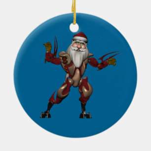 Robo Santa Keramisch Ornament