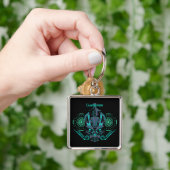 Robo Skull Round Sleutelhanger (Hand)
