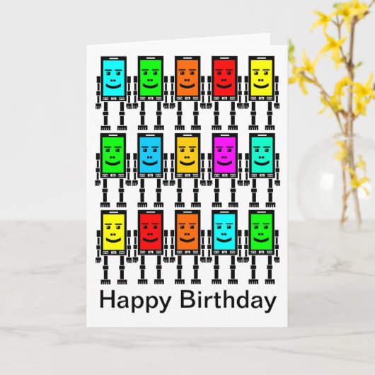 Robo-telefoon Kaart (Gele Bloem)