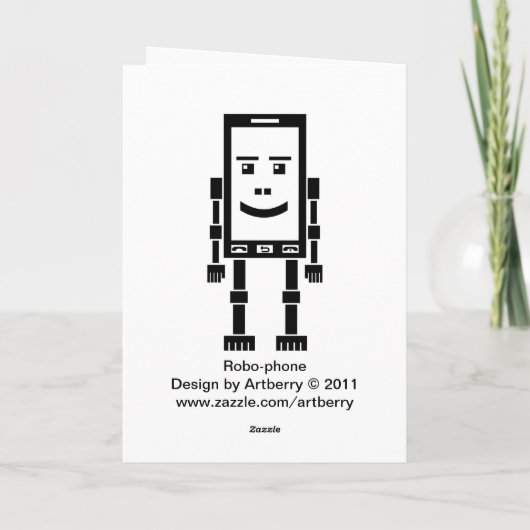 Robo-telefoon Kaart (Achterkant)