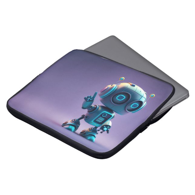 Robo-thema laptophoezen laptop sleeve (Voorkant top)