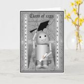 Robo-x9 Afstuderen - Petten weg in Viering Kaart (Gele Bloem)