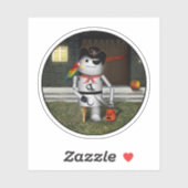 Robo-x9 Robot Pirate Halloween Sticker (Vel)