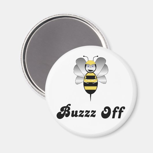 Robobee Bumble Bee Buzz Off Magnet (Voorkant / Achterkant)