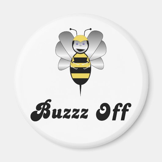 Robobee Bumble Bee Buzz Off Magnet (Voorkant)
