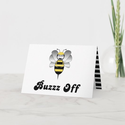 Robobee Bumble Bee Buzz Off Wenskaart Kaart (Voorkant)