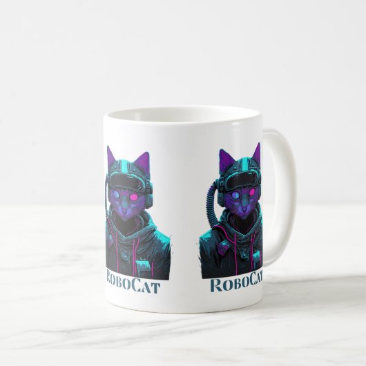 RoboCat - Cat Koffiemok (Voorkant rechts)