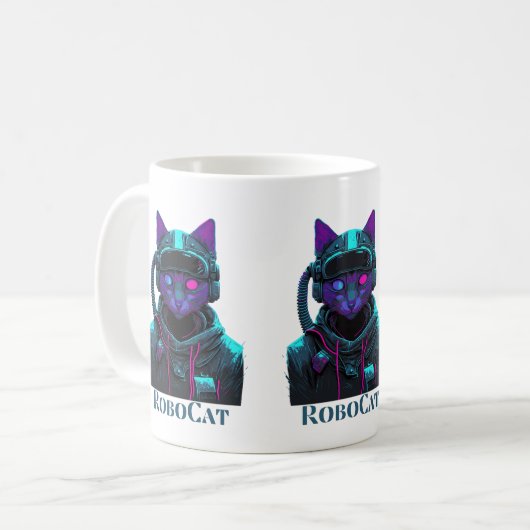 RoboCat - Cat Koffiemok (Voorkant links)