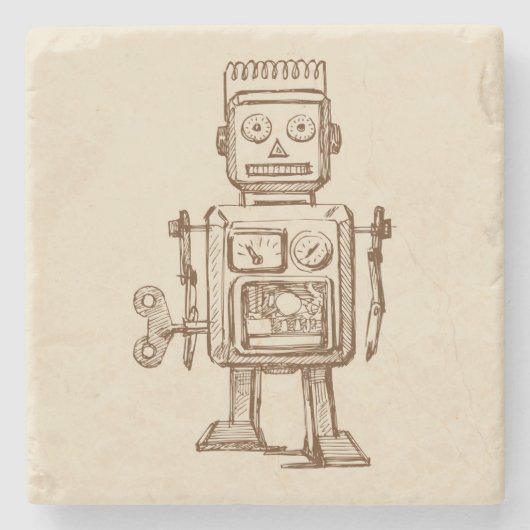 roboketch / tekening stenen onderzetter (Voorkant)