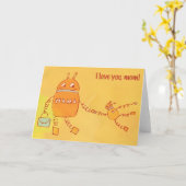 Robomama Moederdag Kaart (Gele Bloem)