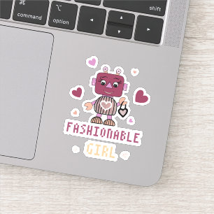 Robomeisje Sticker