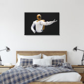 Robonaut 2, een handige, humanoïde astronaut hel 2 canvas afdruk (Insitu (Slaapkamer))