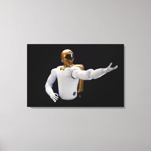 Robonaut 2, een handige, humanoïde astronaut hel 2 canvas afdruk (Voorkant)