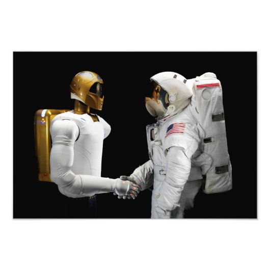 Robonaut 2, een handige, humanoïde astronaut hel 2 foto afdruk (Voorkant)