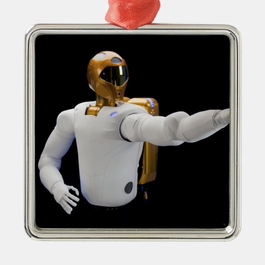 Robonaut 2, een handige, humanoïde astronaut hel 2 metalen ornament (Voorkant)