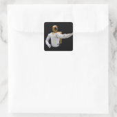 Robonaut 2, een handige, humanoïde astronaut hel 2 vierkante sticker (Tas)