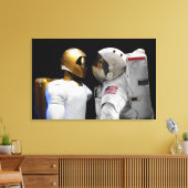 Robonaut 2, een handige, humanoïde astronaut hel 3 canvas afdruk (Insitu (Woonkamer))