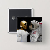 Robonaut 2, een handige, humanoïde astronaut hel 3 vierkante button 5,1 cm (Voorkant /achterkant)