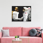 Robonaut 2, een handige, humanoïde astronaut hel 4 canvas afdruk (Insitu (Woonkamer))
