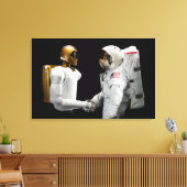 Robonaut 2, een handige, humanoïde astronaut hel 4 canvas afdruk (Insitu (Woonkamer))