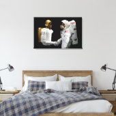 Robonaut 2, een handige, humanoïde astronaut hel 4 canvas afdruk (Insitu (Slaapkamer))