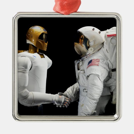 Robonaut 2, een handige, humanoïde astronaut hel 4 metalen ornament (Voorkant)