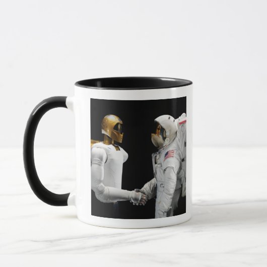Robonaut 2, een handige, humanoïde astronaut hel 4 mok (Links)