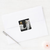 Robonaut 2, een handige, humanoïde astronaut hel 4 vierkante sticker (Envelop)